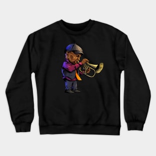 Bra Hugh on Trumpet Crewneck Sweatshirt